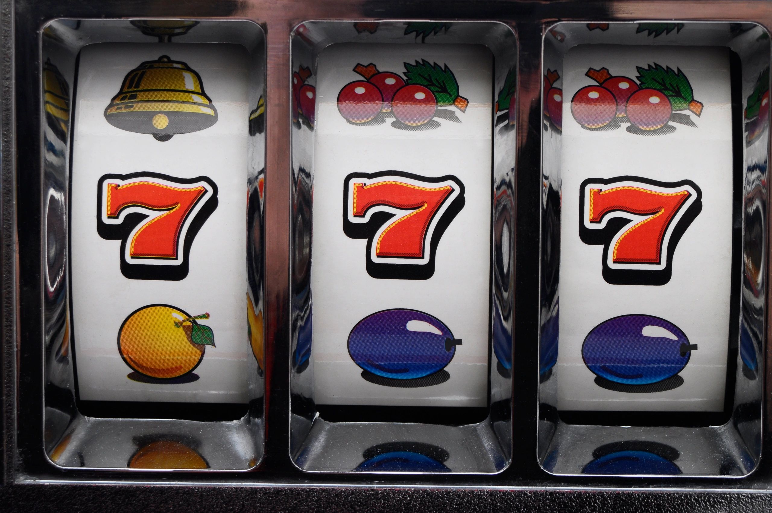 slot machine closeup